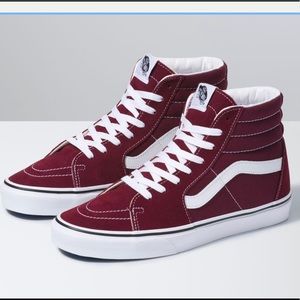 VANS SK8 HIGH TOP ⭐️ BURGUNDY